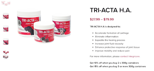 Pet TRI-ACTA H.A.