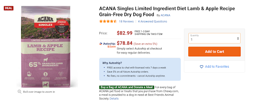 Acana Limited Ingredient Lamb & Apple Recipe