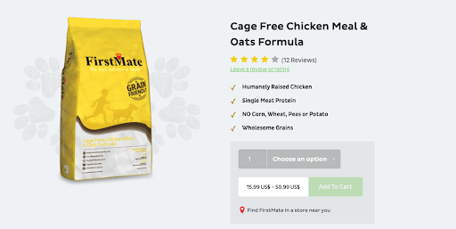  First Mate Cage-Free Chicken Meal & Oats Formula